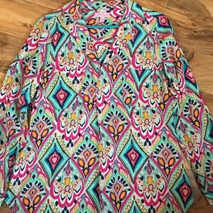 EUC Lilly Pulitzer silk top. Crown Jewels